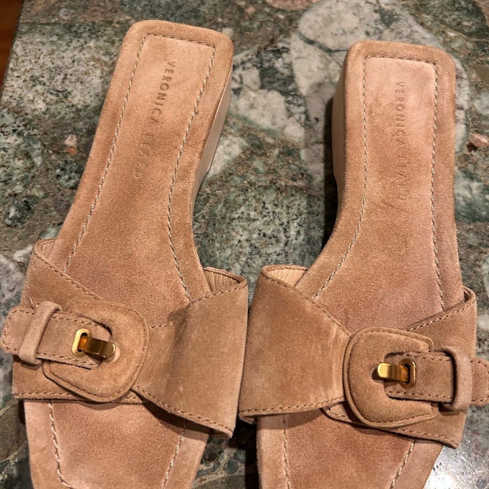 Veronica Beard Women's Davina Suede Slides Sandals Size 7 - Picture 2 of 11